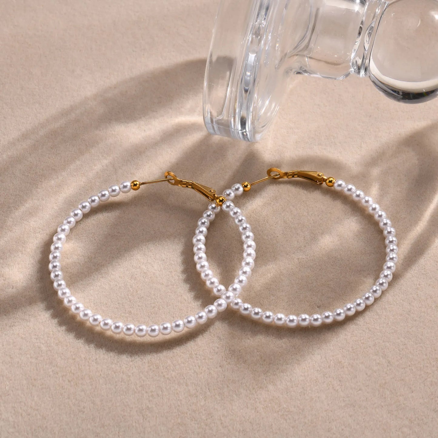 1 Pair Simple Style Geometric 303 Stainless Steel Hoop Earrings