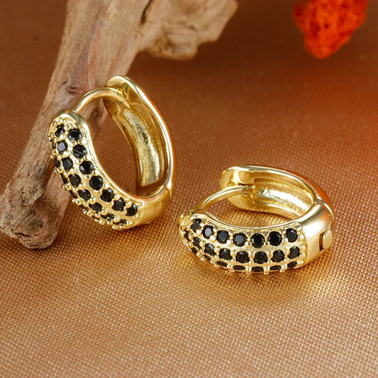 1 Pair Vintage Style Classic Style Round Copper Artificial Crystal Earrings