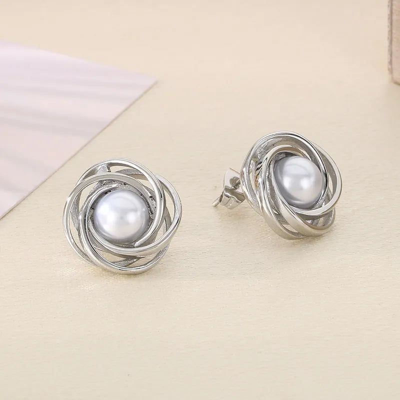 1 Pair Vintage Style Simple Style Commute Geometric 304 Stainless Steel 18K Gold Plated Ear Studs