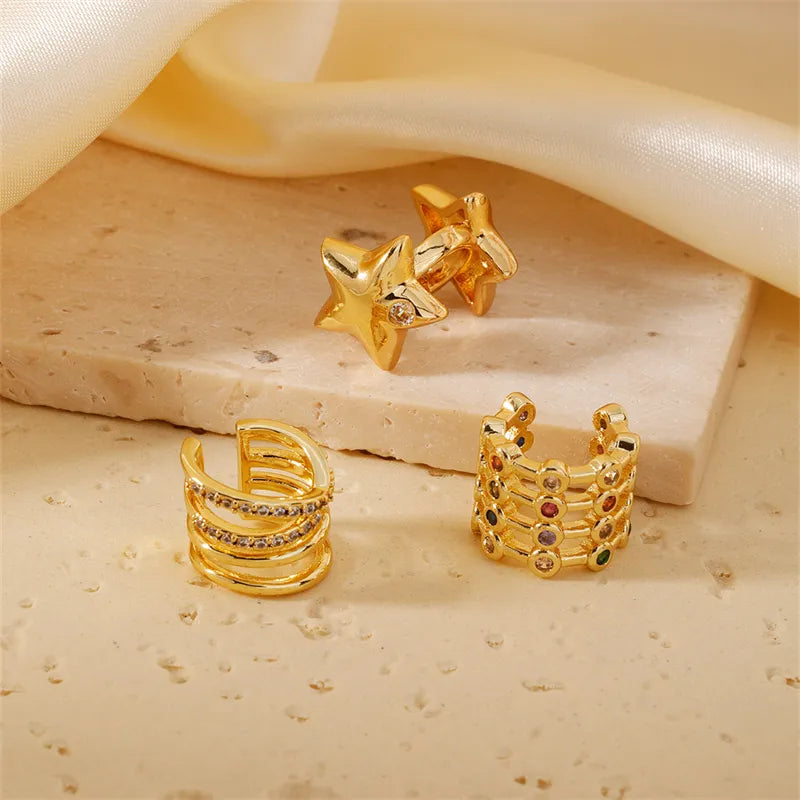 1 Piece Casual Cute Shiny Solid Color Plating Inlay Copper Zircon K Gold Plated Ear Studs