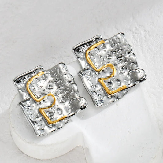 1 Piece Elegant Streetwear Cool Style Irregular Irregular 304 Stainless Steel 18K Gold Plated Ear Studs