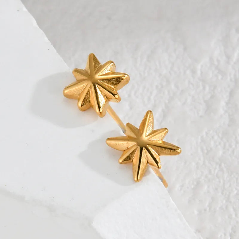 1 Piece Elegant Sweet Streetwear Star 304 Stainless Steel 18K Gold Plated Ear Studs