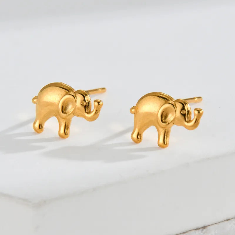 1 Piece IG Style Elegant Streetwear Animal Plating 304 Stainless Steel 18K Gold Plated Ear Studs