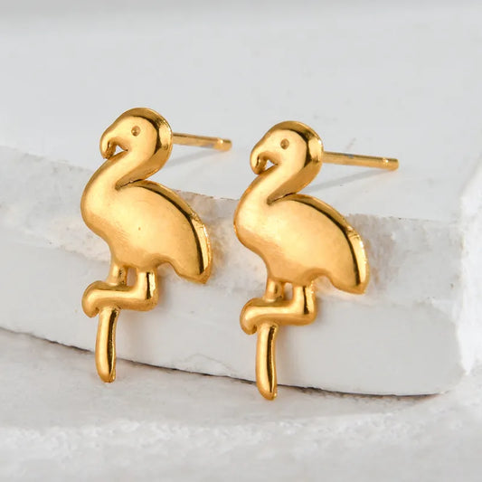 1 Piece IG Style Elegant Streetwear Animal Plating 304 Stainless Steel 18K Gold Plated Ear Studs