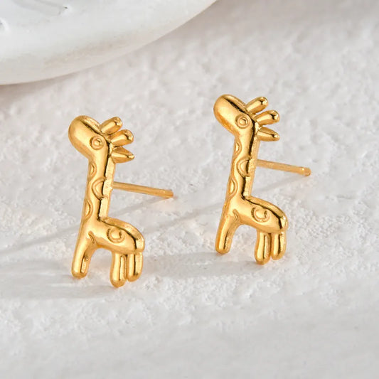 1 Piece IG Style Elegant Streetwear Animal Plating 304 Stainless Steel 18K Gold Plated Ear Studs