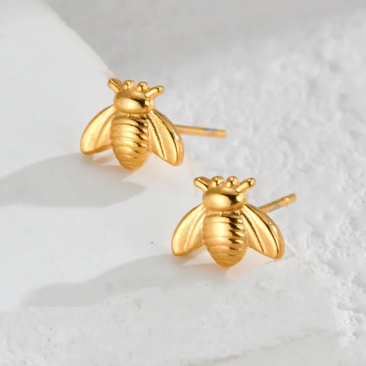 1 Piece IG Style Elegant Streetwear Animal Plating 304 Stainless Steel 18K Gold Plated Ear Studs