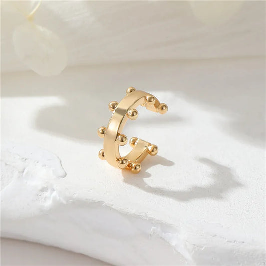 1 Piece Simple Style U Shape Butterfly Plating Copper Gold Plated Ear Cuffs