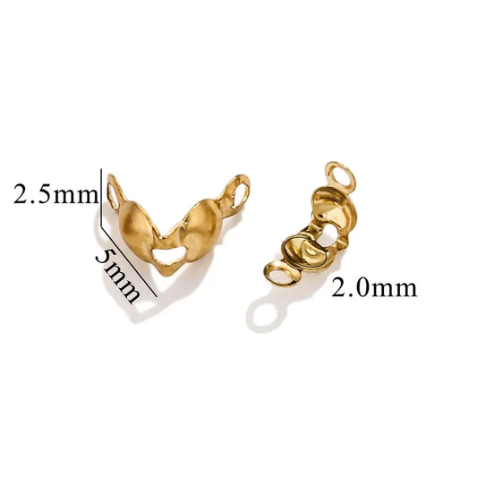 1 Set 304 Stainless Steel Gold Plated Solid Color Jewelry Buckle