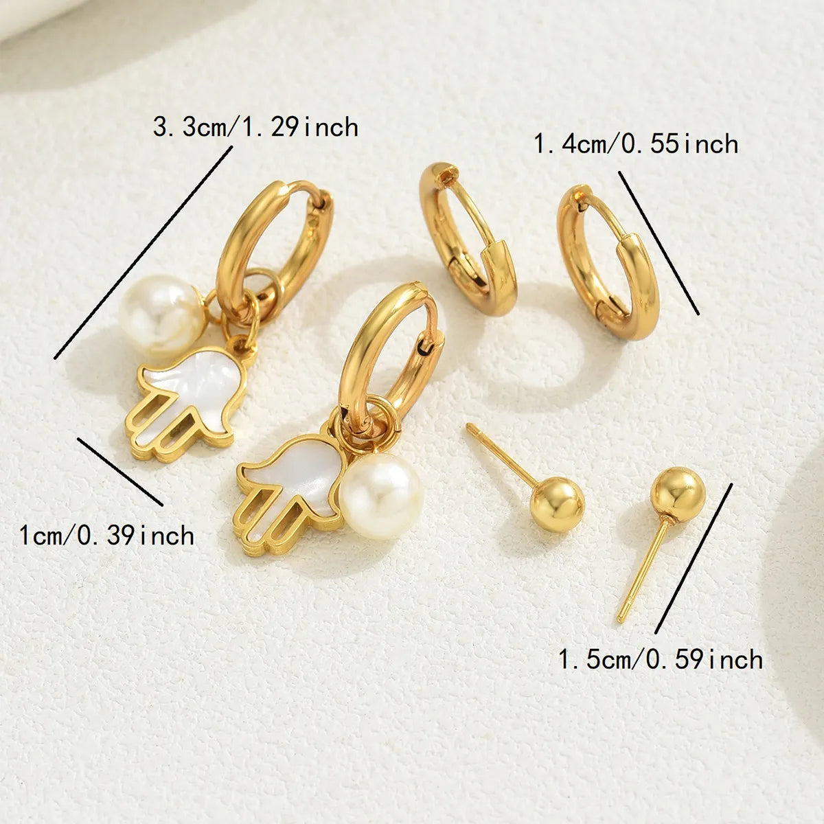 1 Set Cute Sweet Heart Shape Flower Snake Inlay 201 Stainless Steel Rhinestones 18K Gold Plated Drop Earrings