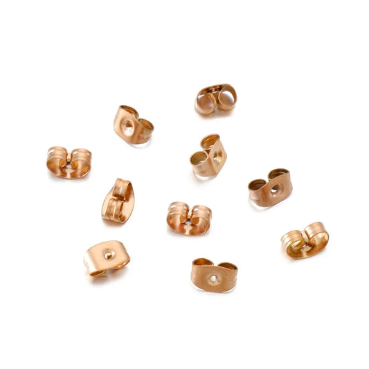 10 Pieces Stainless Steel 18K Gold Plated Solid Color