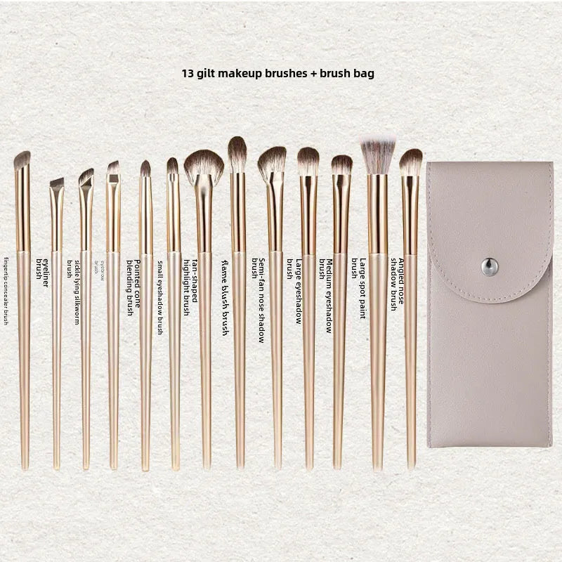 15 Gilt Color Eye Shadow Brush Suit Cangzhou Soft Hair Eye Details Makeup Brush Beginner Nose Shadow Vignette Blade