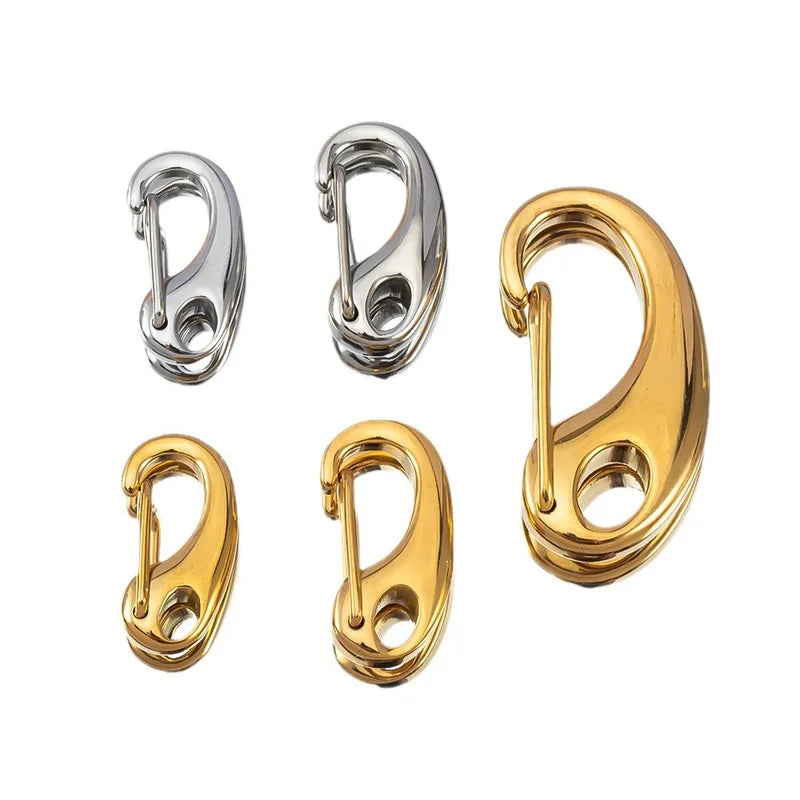 3 PCS/Package 10*19mm 11 * 21mm 304 Stainless Steel Solid Color Jewelry Buckle