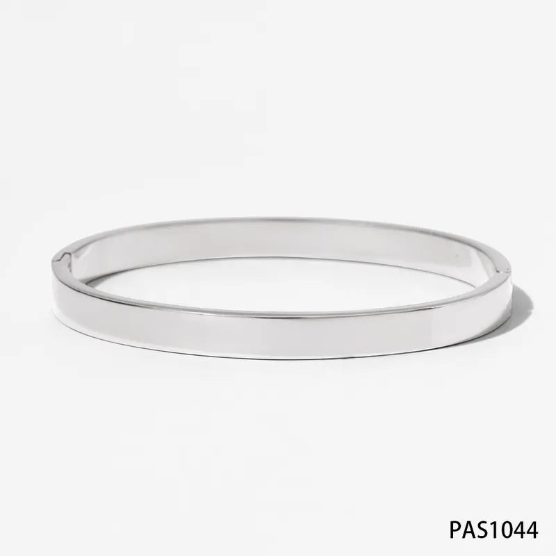 14K Gold Plated White Gold Plated Gold Plated Modern Style Plating Solid Color Bangle