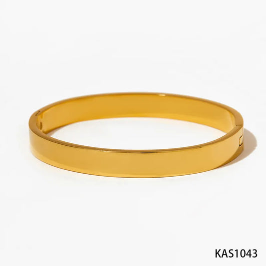 14K Gold Plated White Gold Plated Gold Plated Modern Style Plating Solid Color Bangle