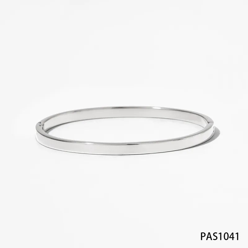 14K Gold Plated White Gold Plated Gold Plated Modern Style Plating Solid Color Bangle