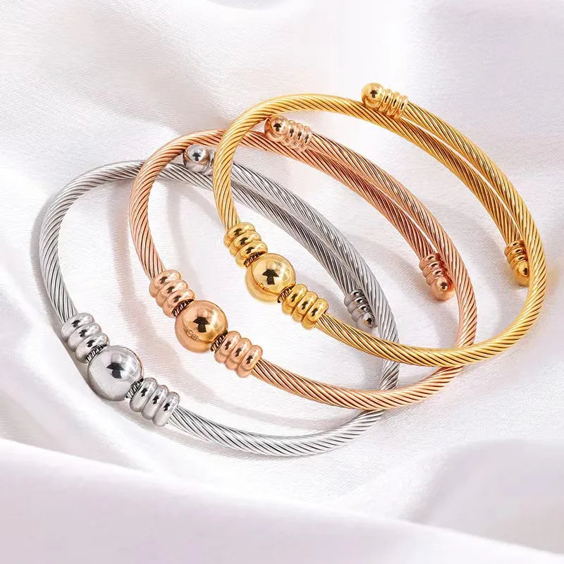 304 Stainless Steel Basic Simple Style Geometric Bangle