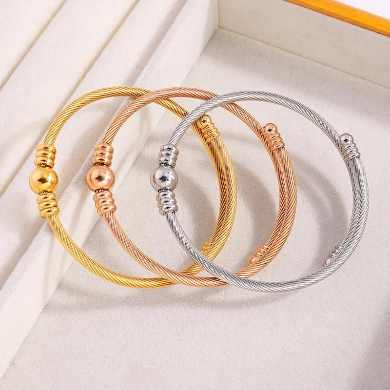 304 Stainless Steel Basic Simple Style Geometric Bangle