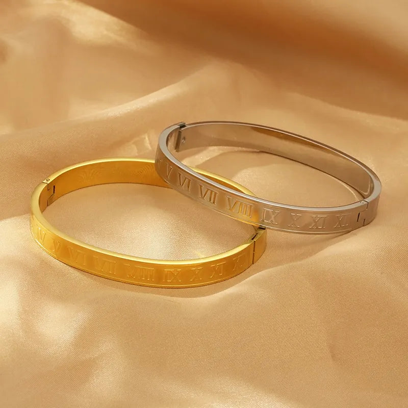 304 Stainless Steel Simple Style Solid Color Bangle