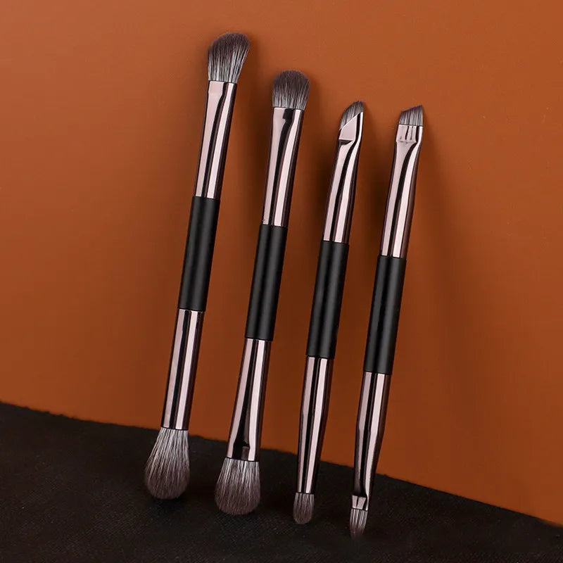 4 Pack With Mirror Double Eye Shadow Brush Set Box Set Brush Portable Blush Brush Concealer Brush Makeup Brush Set Brush