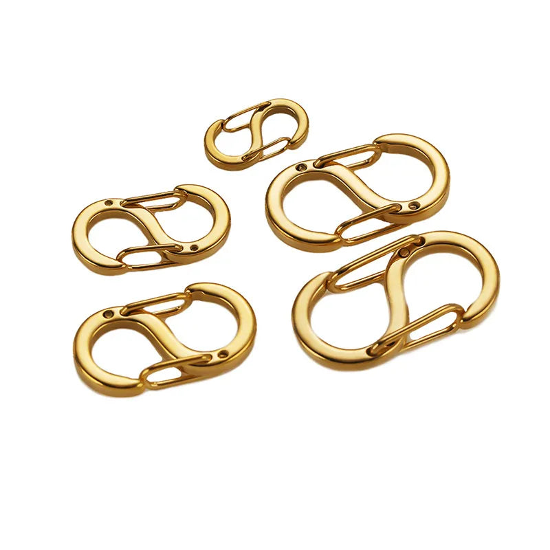 5 PCS/Package 10*18MM 6.5*11.5mm 9*16mm 304 Stainless Steel S Shape Jewelry Buckle