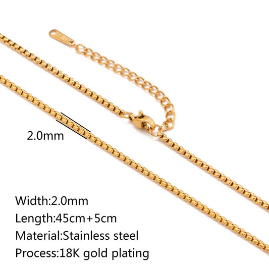 5 PCS/Package 45+5cm 304 Stainless Steel Jewelry Accessories