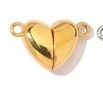 A Pack Of 3 16*13mm 19*7mm 201 Stainless Steel 18K Gold Plated Heart Shape Rectangle Polished OT Buckle Pendant Jewelry Buckle