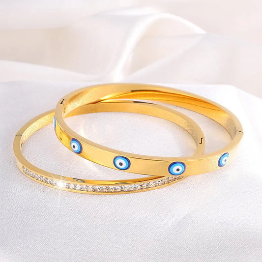 Casual Elegant Classic Style Eye 304 Stainless Steel Bangle In Bulk