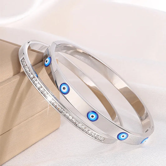 Casual Elegant Classic Style Eye 304 Stainless Steel Bangle In Bulk