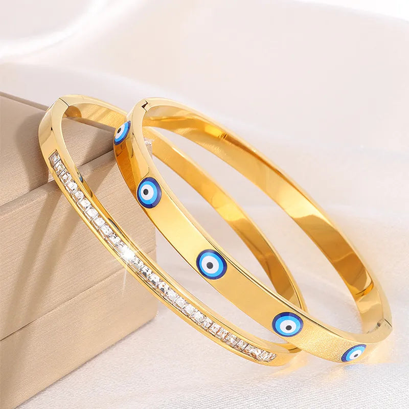 Casual Elegant Classic Style Eye 304 Stainless Steel Bangle In Bulk