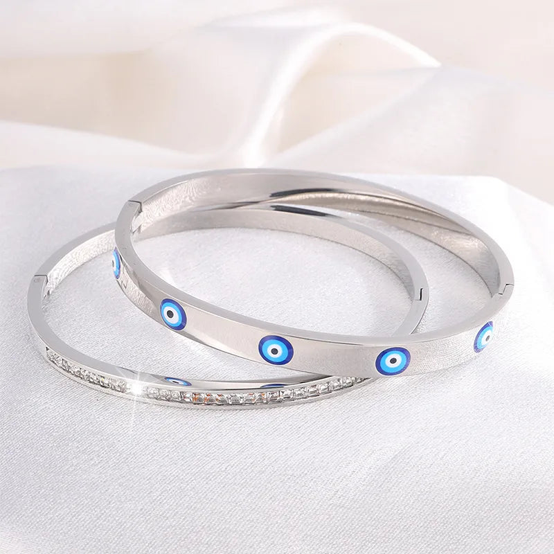 Casual Elegant Classic Style Eye 304 Stainless Steel Bangle In Bulk