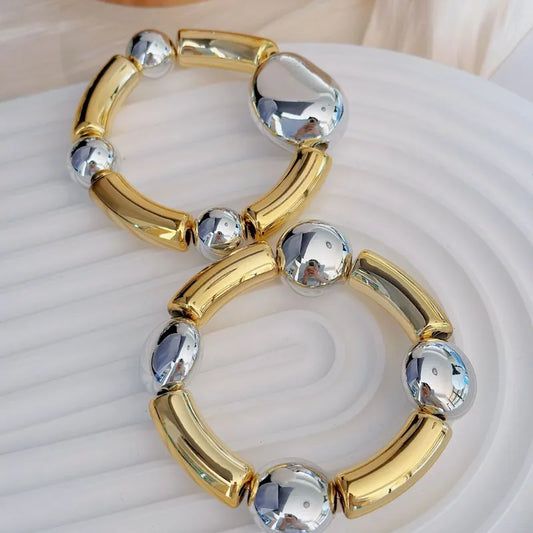 Casual Simple Style Color Block CCB Wholesale Bangle