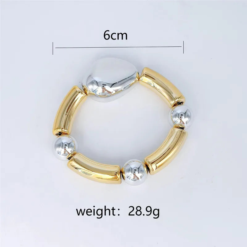 Casual Simple Style Color Block CCB Wholesale Bangle