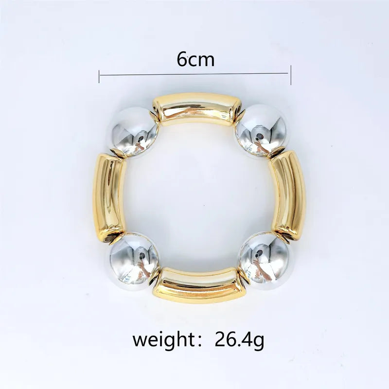 Casual Simple Style Color Block CCB Wholesale Bangle