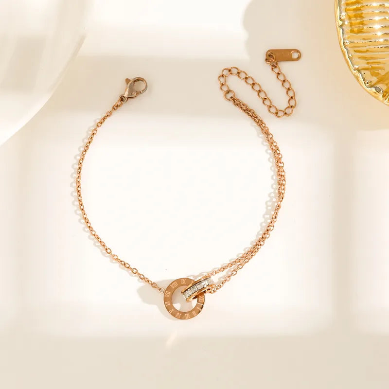 Casual Simple Style Flower Butterfly 304 Stainless Steel 18K Gold Plated Shell Bracelets In Bulk