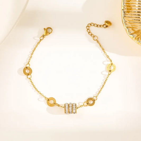 Casual Simple Style Flower Butterfly 304 Stainless Steel 18K Gold Plated Shell Bracelets In Bulk