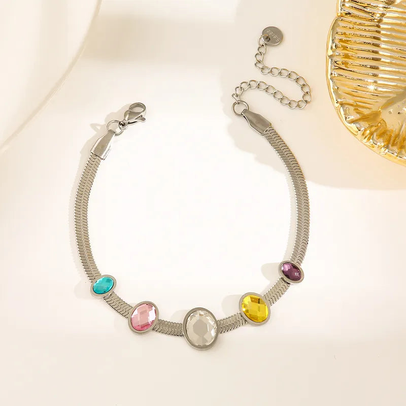 Casual Simple Style Flower Butterfly 304 Stainless Steel 18K Gold Plated Shell Bracelets In Bulk