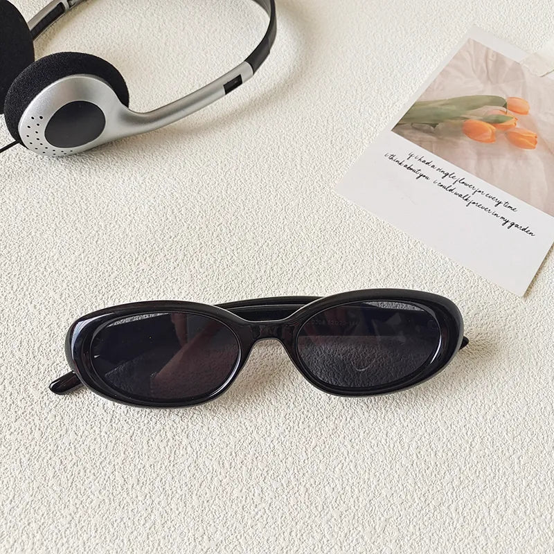 Casual Vacation Solid Color Pc Resin Oval Frame Full Frame Women's Sunglasses