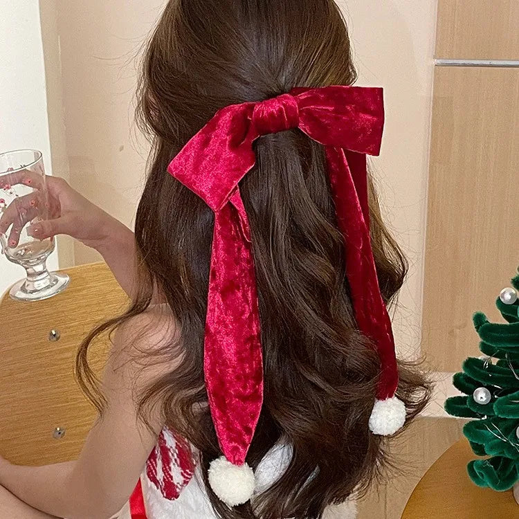 Christmas Solid Color Cloth Hair Band 1 Piece