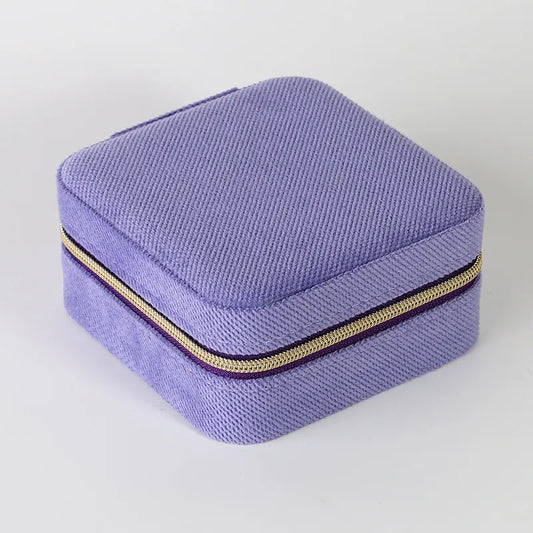 Classic Style Solid Color Flannel Jewelry Boxes