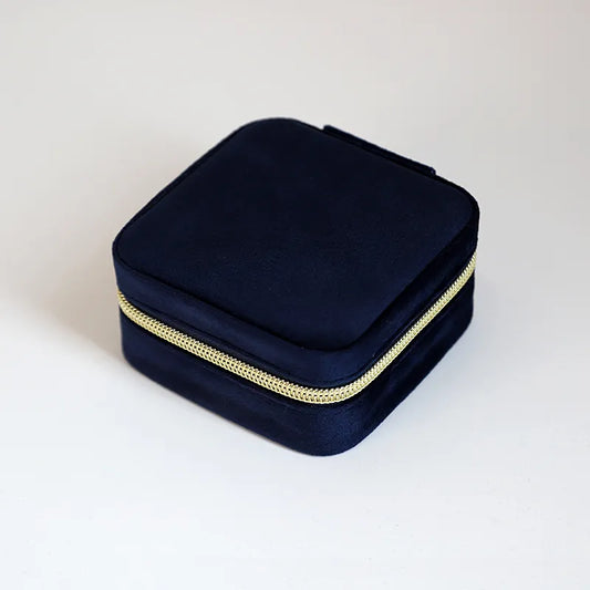 Classic Style Solid Color Flannel Jewelry Boxes