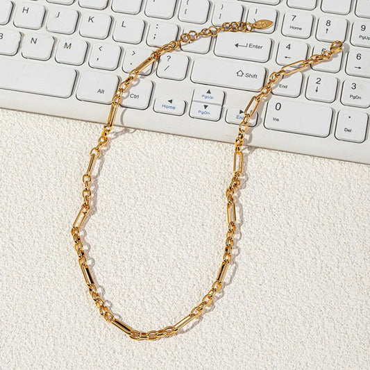 Copper 18K Gold Plated Geometric Necklace