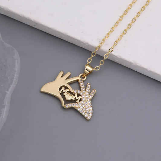 Gold Plated Simple Style Classic Style Heart Shape Plating Inlay Zircon Pendant Necklace