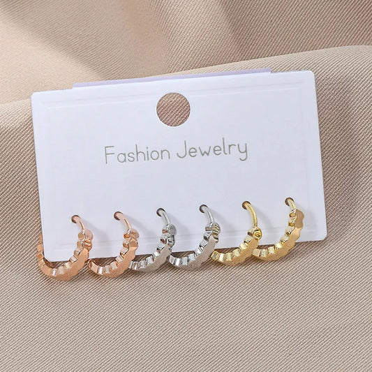 Copper Simple Style Classic Style Solid Color Irregular Plating Earrings