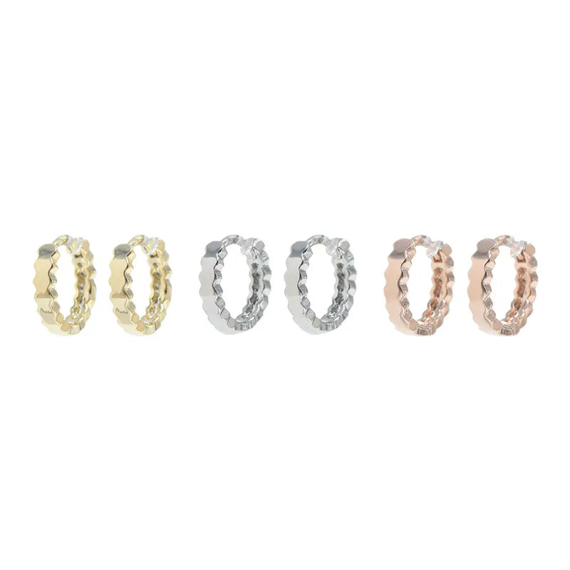 Copper Simple Style Classic Style Solid Color Irregular Plating Earrings