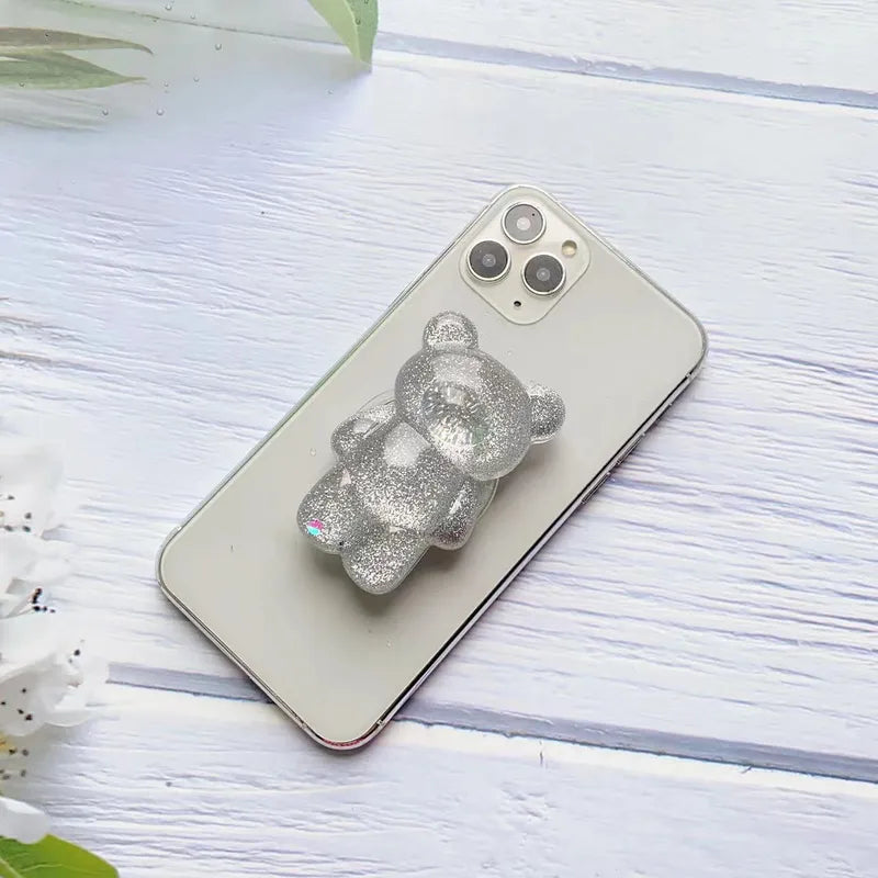 Cute Geometric Bear Mobile Phone Holder Desktop Stand Bracket