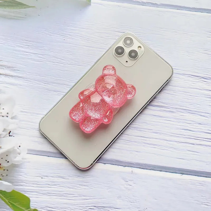 Cute Geometric Bear Mobile Phone Holder Desktop Stand Bracket