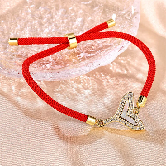 Cute Simple Style Flower Fish Copper Plating Inlay Zircon 18k Gold Plated Bracelets