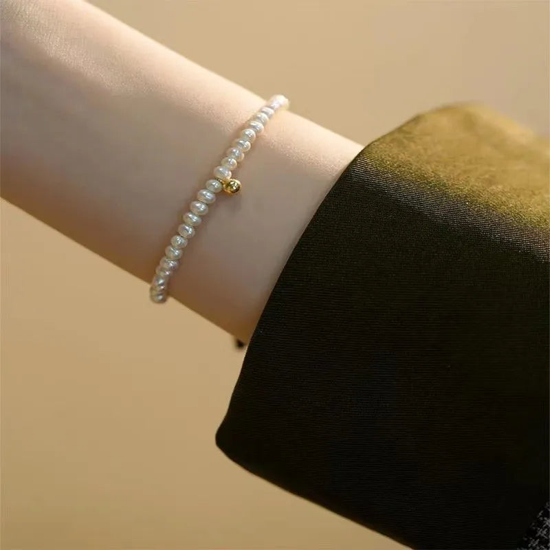 Cute Sweet Solid Color 304 Stainless Steel 18K Gold Plated Bracelets In Bulk