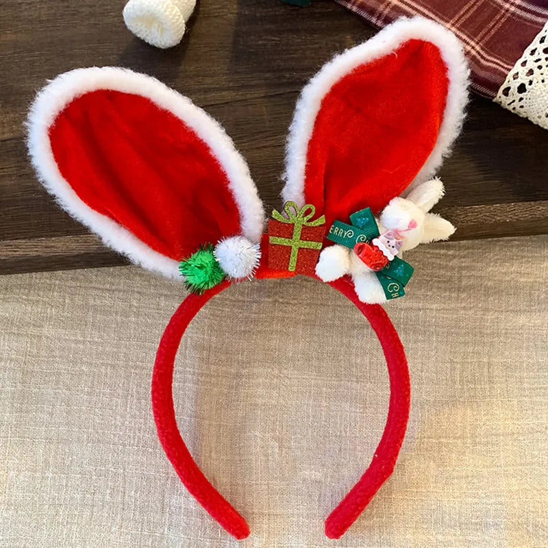 Cute Women's Bunny Ears Bow Knot Fabric Hair Band