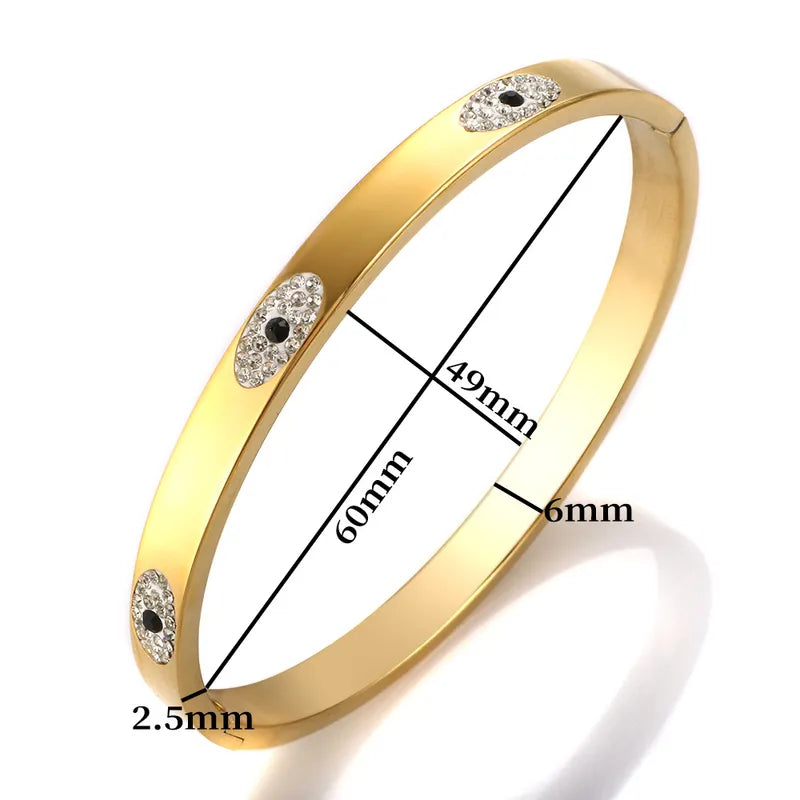 Elegant Eye Titanium Steel Bangle In Bulk